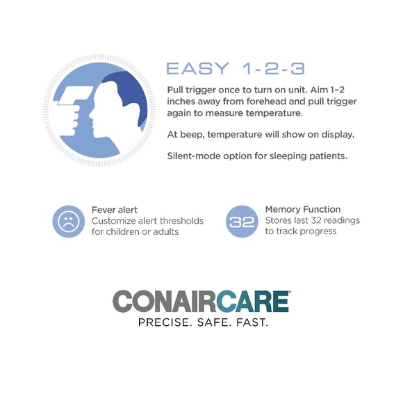 NIB CONAIRCARE INFRARED THERMOMETER- FOREHEAD - Picture 4 of 15